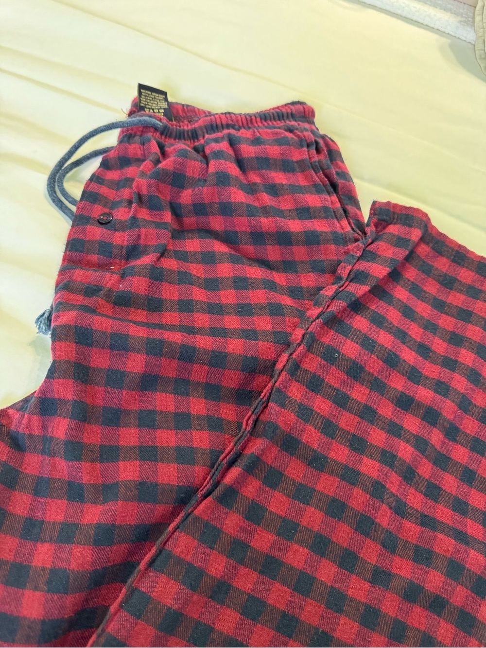 U.S. Polo Assn. Red and Black Plaid Men's Lounge Pants
